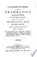 L'italiano in Parigi ovvero grammatica francese ad uso degli italiani