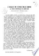 L'Omaggio dei cultori delle scienze_al trono pontificale di Leone 13. nell'anniversario di S. Tommaso d'Aquino