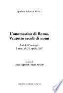 L'onomastica di Roma