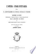 L'opera cinquantenaria della R. Deputazione di storia patria di Torino