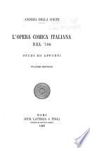 L'opera comica italiana nel '700 [settecento]