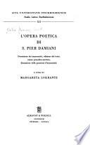 L'opera poetica di S. Pier Damiani