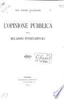 L'opinione pubblica nelle relazioni internazionali