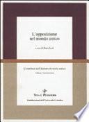 L'opposizione nel mondo antico