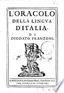 L'oracolo della lingua d'Italia. Di Diodato Franzoni