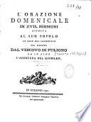 L'Orazione Domenicale in XVII. sermoni esposta al suo popolo... del 1790...
