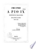 L'Orbe cattolico a Pio IX, pontefice massimo esulante da Roma