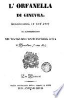 L'Orfanella di Ginevra