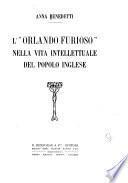 L'Orlando furioso nella vita intellettuale del popolo inglese