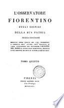 L'Osservatore fiorentino sugli edifizi della sua patria. del Rosso