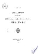 L'ultima colonna della iscrizione etrusca della mummia