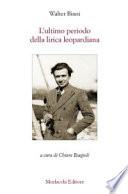 L'ultimo periodo della lirica leopardiana