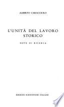 L'unità del lavoro storico