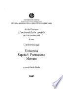 L'università che cambia: L'università oggi