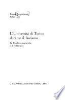 L'Università di Torino durante il fascismo