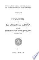 L'Università e la Comunità europea