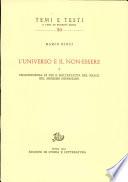 L'universo e il non-essere. Trascendenza di Dio e molteplicità del reale nel monismo dionisiano