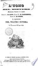 L' uomo del mistero melodramma semiserio in tre parti
