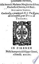 La Avarchide del S. Luigi Alamanni, gentihuomo Fiorentino, alla Sereniss. Madama Margherita di Francia Duchessa di Sauoia, e di. Berrì..