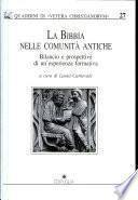 La Bibbia nelle comunità antiche