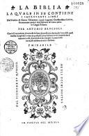 La Biblia - La quale in se contiene... per Antonio Brucioli