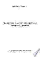 La bufera e altro di E. Montale