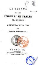 La calata degli Ungheri in Italia nel Novecento romanzo storico di Davide Bertolotti
