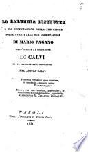 La calunnia distrutta o sia Confutazione della prefazione posta avanti alle due dissertazioni di Mario Pagano dell'origine e fondazione di Calvi fatte stampare dall'osservatore sull'antica Calvi