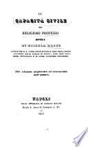 La capacità civile del religioso professo