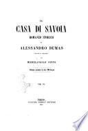 La Casa di Savoia dal 1555 al 1850 romanzo storico