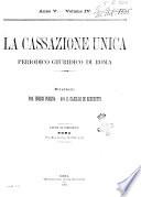 La Cassazione unica periodico giuridico di Roma. Parte penale