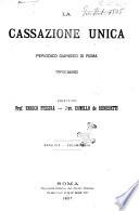 La Cassazione unica periodico giuridico di Roma. Parte penale