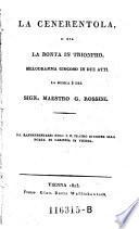 La cenerentola o sia la bonta in trionpho