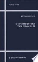 La certezza giuridica come prevedibilità