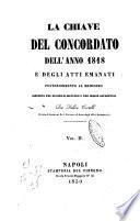 La chiave del concordato dell'anno 1818 e degli atti emanati posteriormente al medesimo