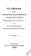 La chiave della collezione delle leggi e de' decreti reali del Regno delle Due Sicilie dal 1. gennaio 1838 al 31 dicembre 1839