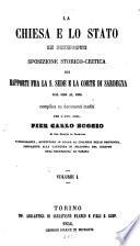 La chiesa e lo stato in Piemonte