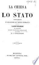 La chiesa e lo stato singolarmente in relazione all'impero germanico