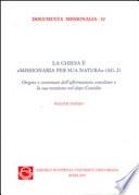 La chiesa è missionaria per sua natura (AG 2)
