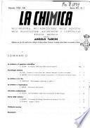 La chimica nell'industria, nell'agricoltura, nella biologia, nelle realizzazioni autarchiche e corporative