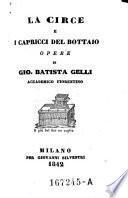 La Circe e i capricci del bottajo