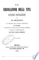 La circolazione della vita lettere fisiologiche