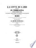 La citta di Lamo stabilita in Terracina secondo la descrizione di Omero