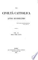 LA CIVILTA CATTOLICA ANNO DUODECIMO 