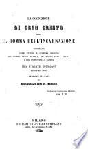 La cognizione di Gesu Cristo ... versione italiana di Marcaurelio Zani de Ferranti