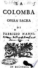 La Colomba opera sacra di Fabrizio Nanni