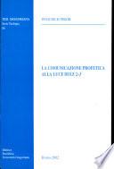 La comunicazione profetica alla luce di Ez. 2-3