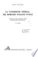 La Condizione operaia nel romanzo italiano d'oggi