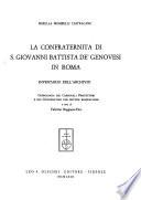 La Confraternita di S. Giovanni Battista de' Genovesi in Roma