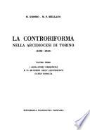 La controriforma nella arcidiocesi di Torino (1558-1610)